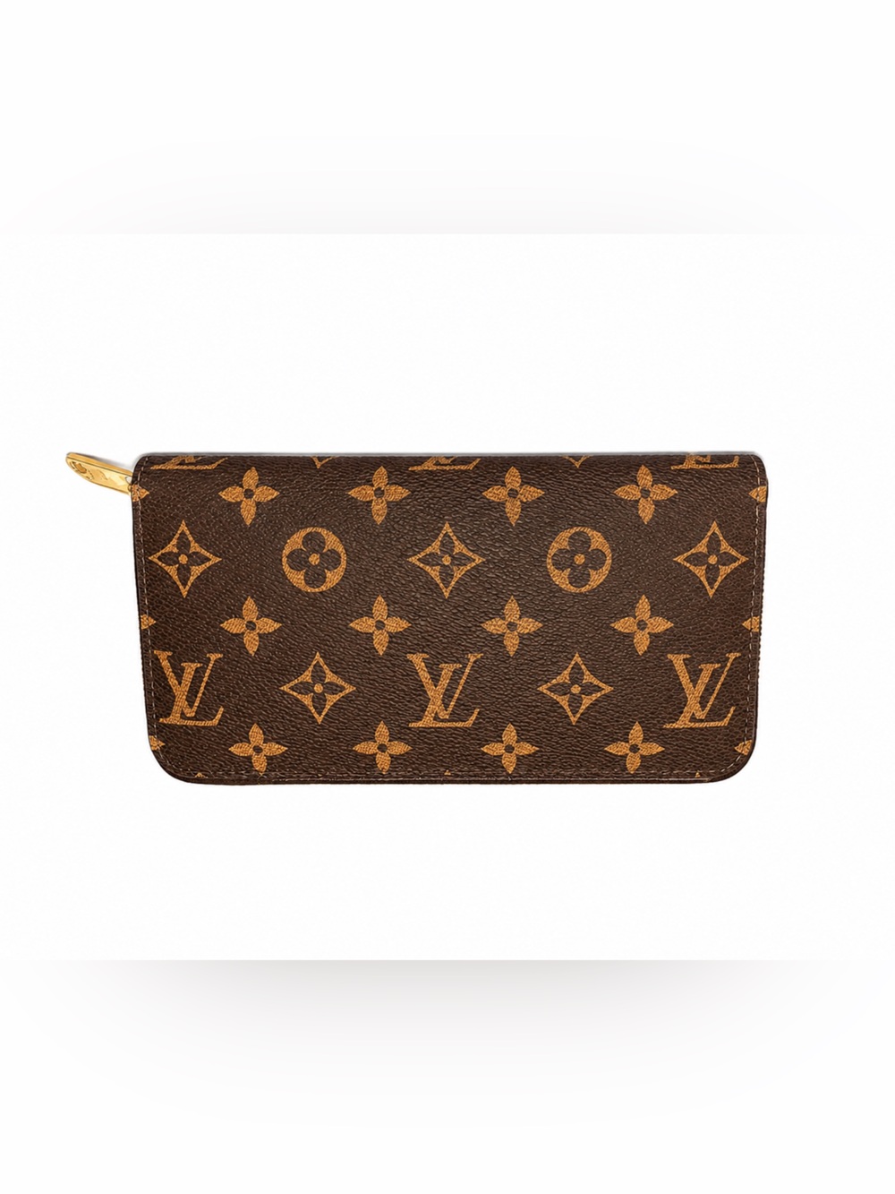 Monogram Continental Wallet in Brown and Tan